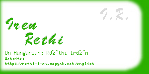 iren rethi business card